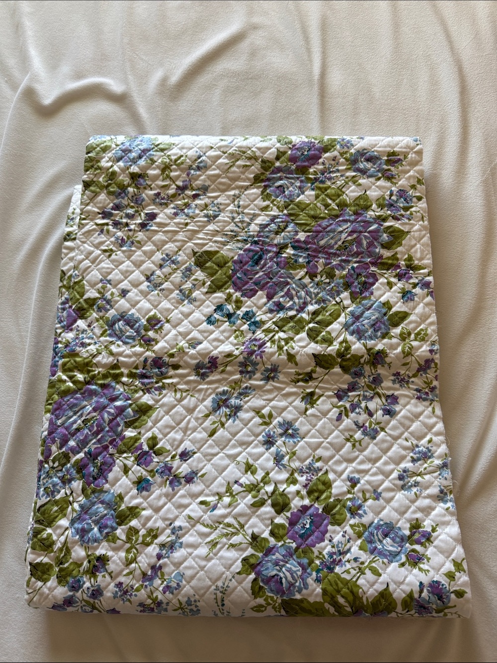 Quilted floral fabric